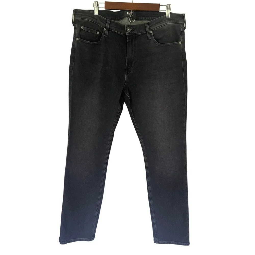 Paige Federal‎ Slim Straight Jeans Mens 36 Steffen Faded Black M655H45-2985
